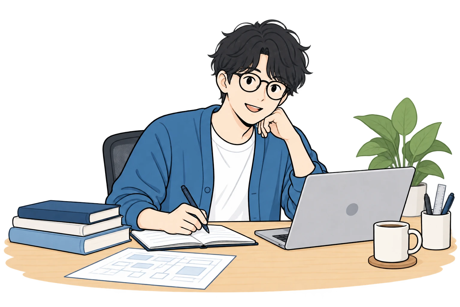 中田亨をイメージしたイラスト